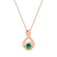 Infinity Halo Solitaire Necklace