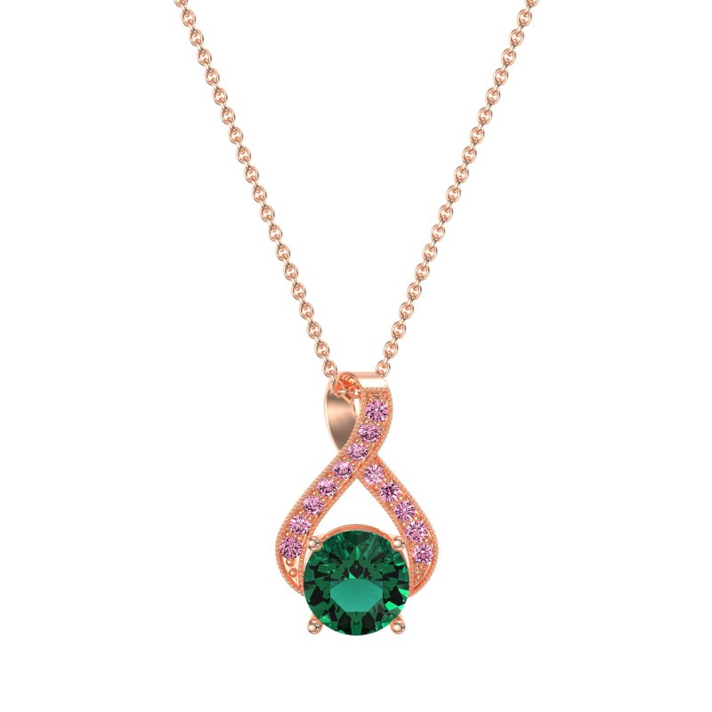 Infinity Halo Solitaire Necklace