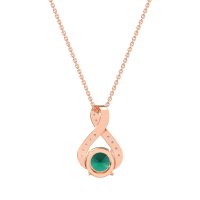 Infinity Halo Solitaire Necklace