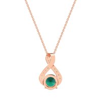 Infinity Halo Solitaire Necklace