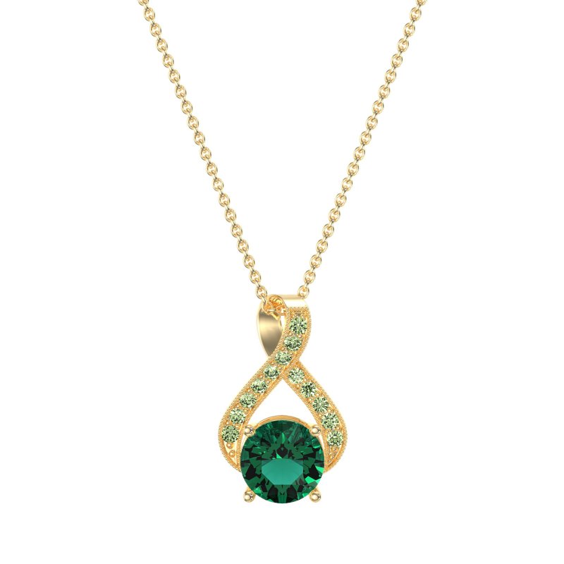 Infinity Halo Solitaire Necklace