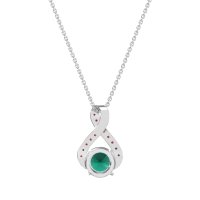 Infinity Halo Solitaire Necklace