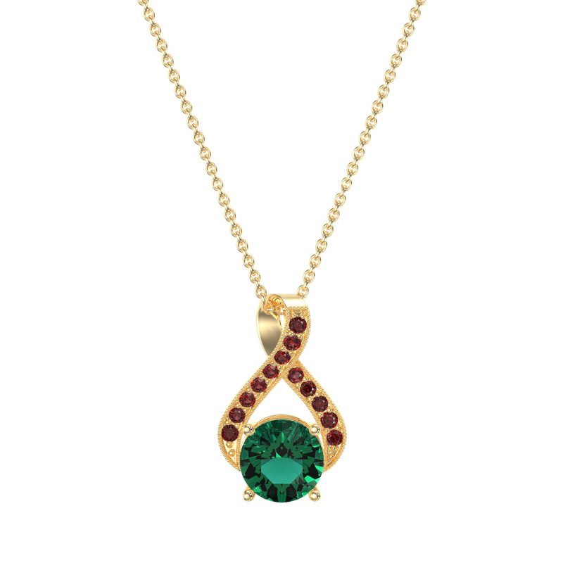 Infinity Halo Solitaire Necklace