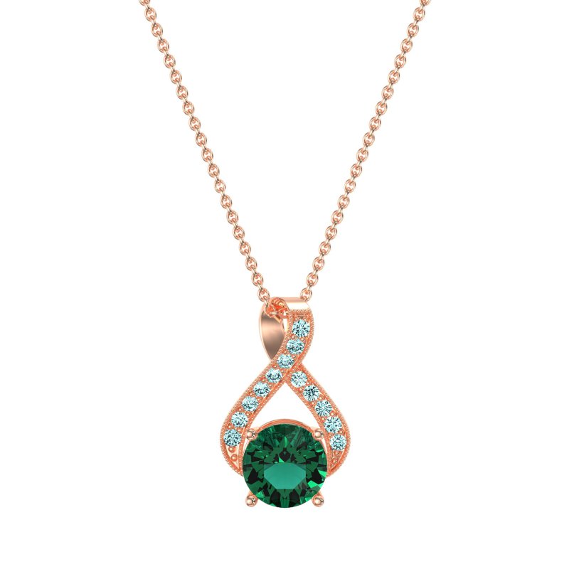 Infinity Halo Solitaire Necklace