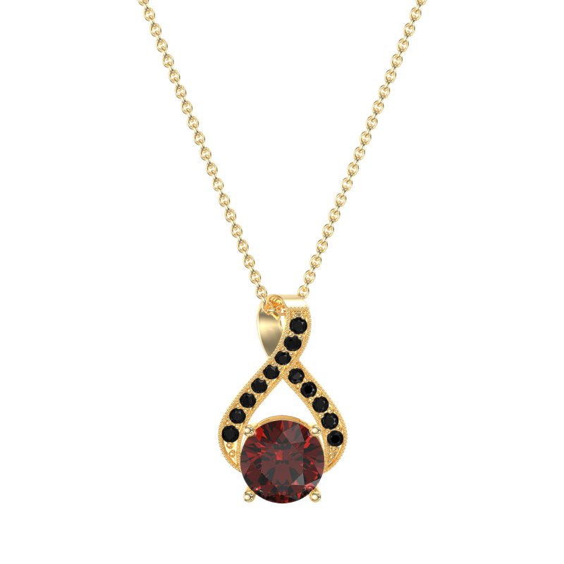 Infinity Halo Solitaire Necklace