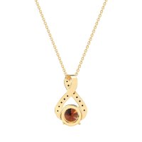 Infinity Halo Solitaire Necklace