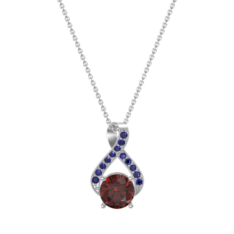 Infinity Halo Solitaire Necklace