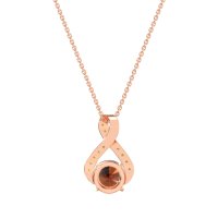 Infinity Halo Solitaire Necklace