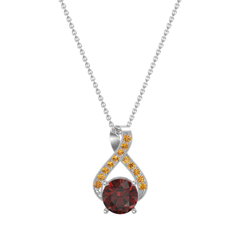 Infinity Halo Solitaire Necklace