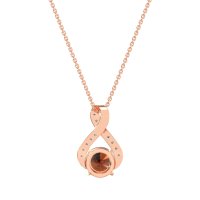 Infinity Halo Solitaire Necklace