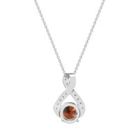 Infinity Halo Solitaire Necklace