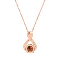 Infinity Halo Solitaire Necklace
