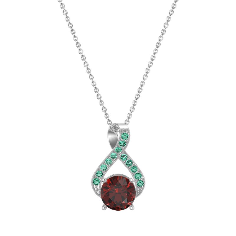 Infinity Halo Solitaire Necklace