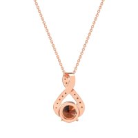 Infinity Halo Solitaire Necklace