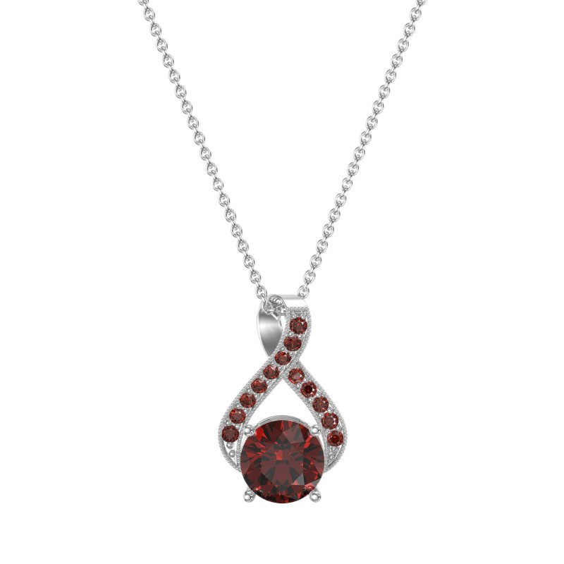 Infinity Halo Solitaire Necklace