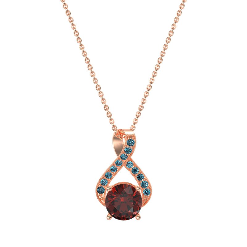Infinity Halo Solitaire Necklace