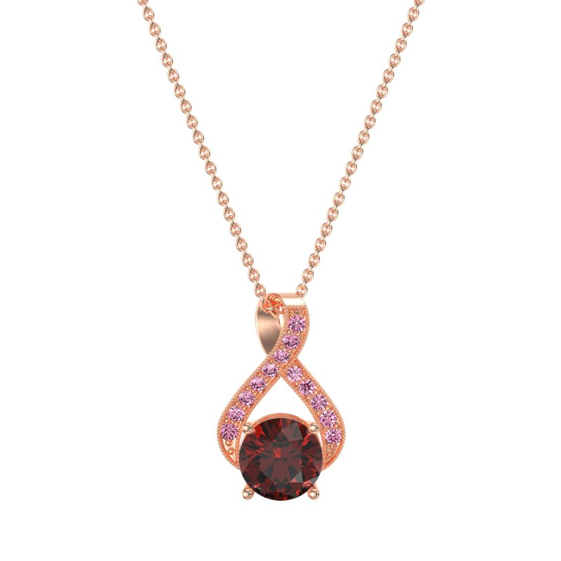 Infinity Halo Solitaire Necklace