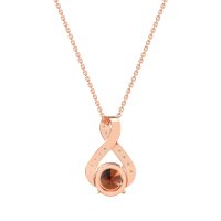 Infinity Halo Solitaire Necklace