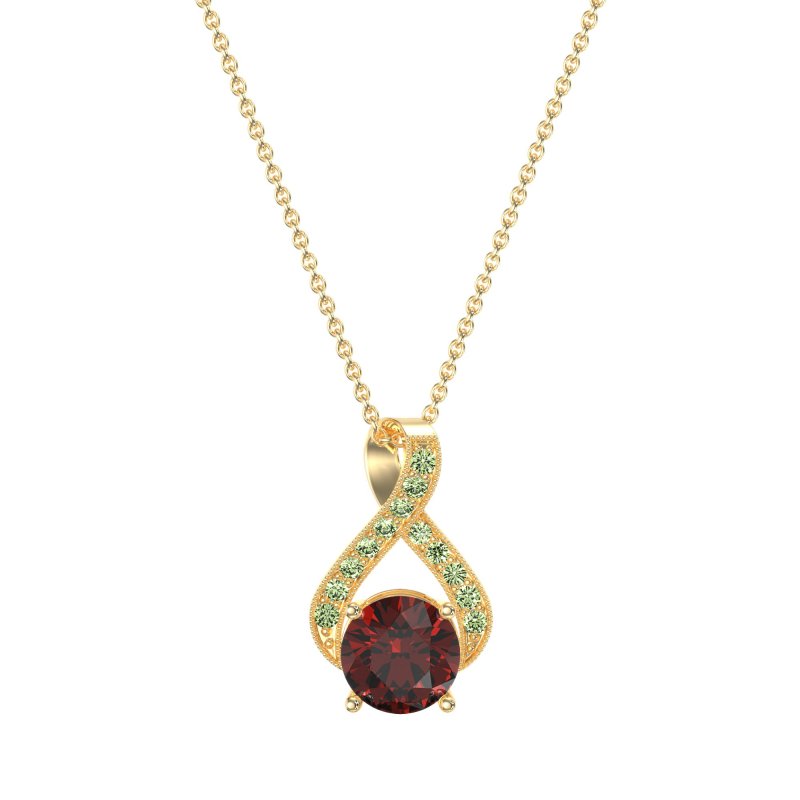 Infinity Halo Solitaire Necklace