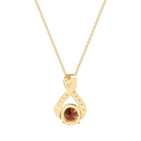 Infinity Halo Solitaire Necklace