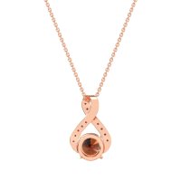 Infinity Halo Solitaire Necklace