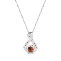Infinity Halo Solitaire Necklace
