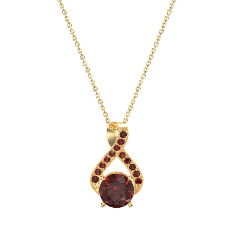Infinity Halo Solitaire Necklace