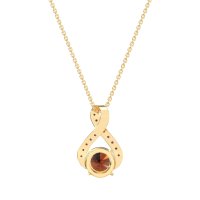 Infinity Halo Solitaire Necklace