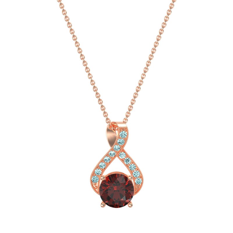 Infinity Halo Solitaire Necklace
