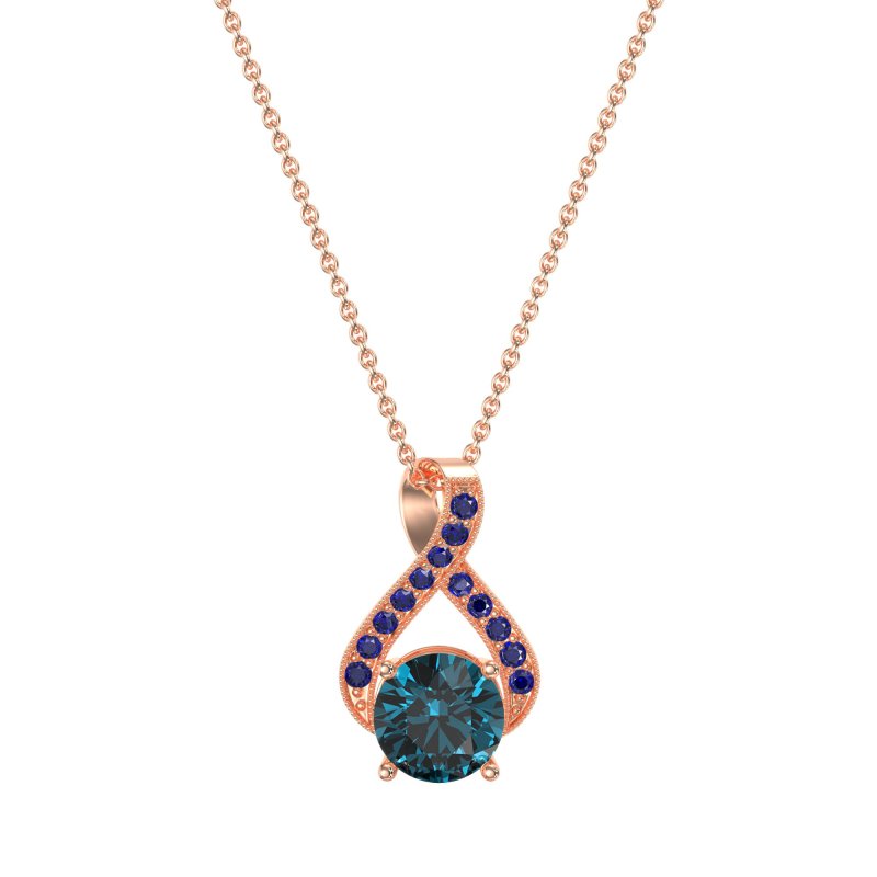 Infinity Halo Solitaire Necklace