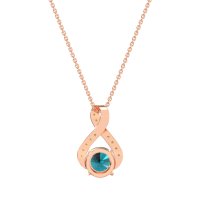 Infinity Halo Solitaire Necklace