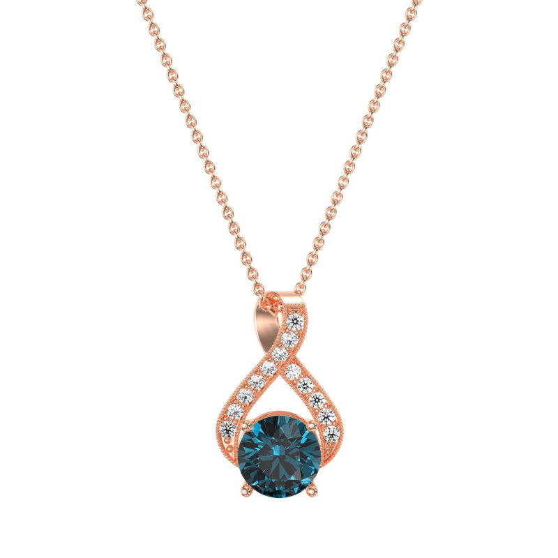 Infinity Halo Solitaire Necklace