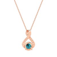 Infinity Halo Solitaire Necklace