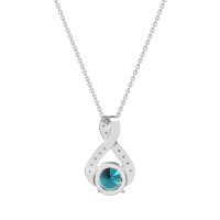 Infinity Halo Solitaire Necklace