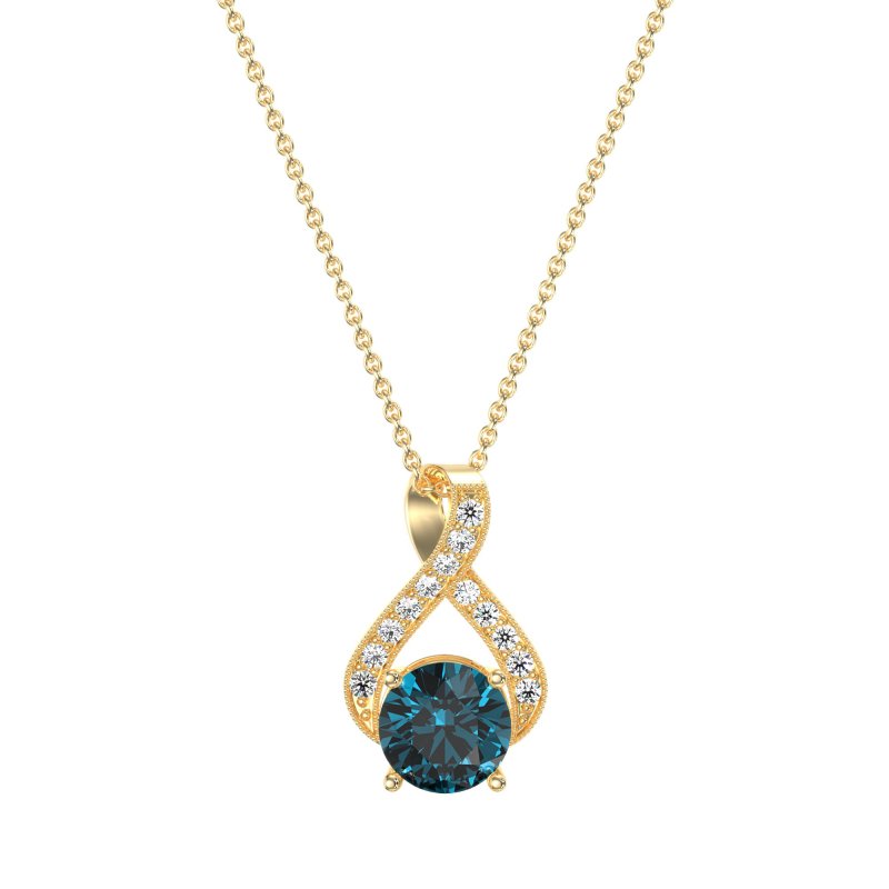 Infinity Halo Solitaire Necklace