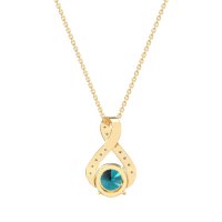 Infinity Halo Solitaire Necklace
