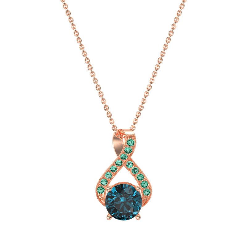 Infinity Halo Solitaire Necklace