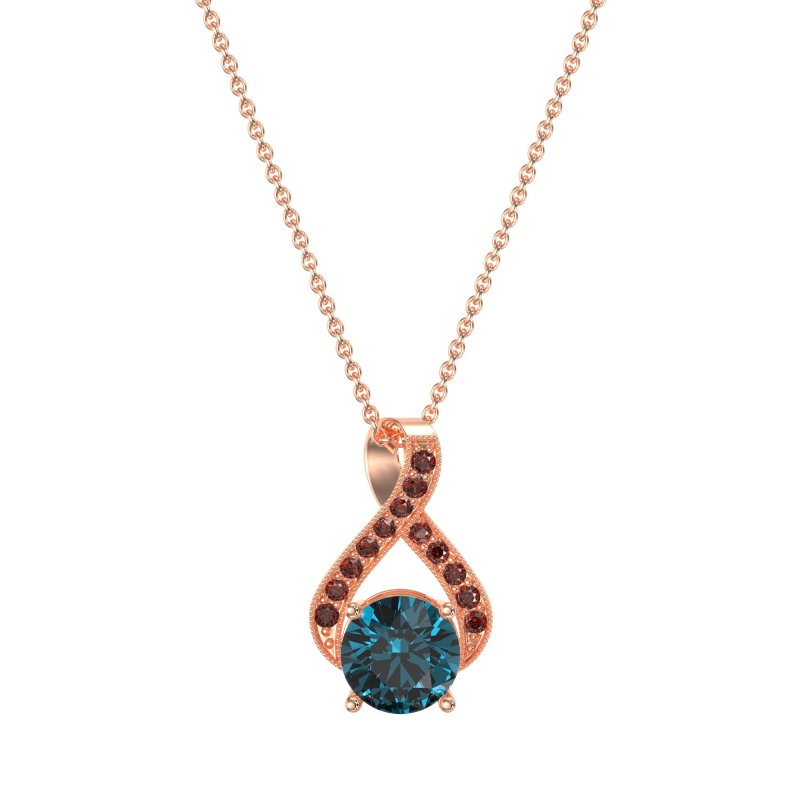 Infinity Halo Solitaire Necklace