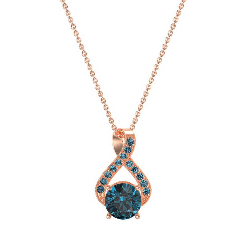 Infinity Halo Solitaire Necklace
