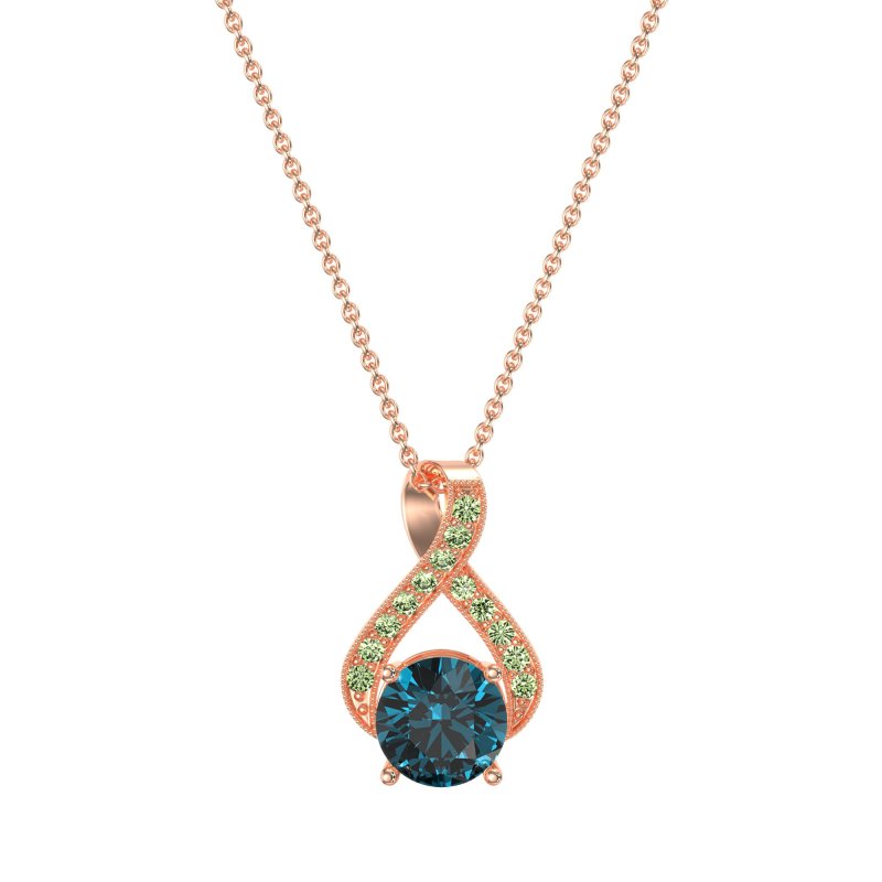 Infinity Halo Solitaire Necklace