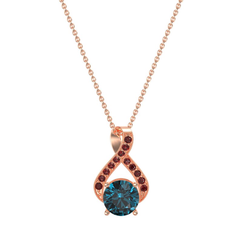 Infinity Halo Solitaire Necklace