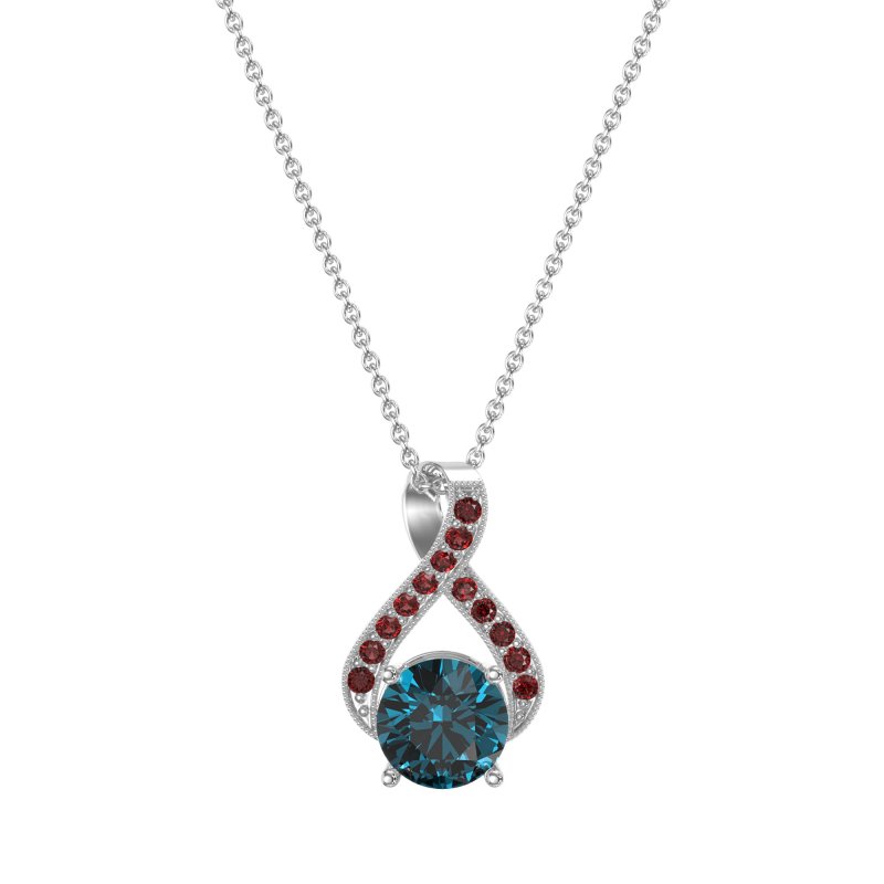 Infinity Halo Solitaire Necklace