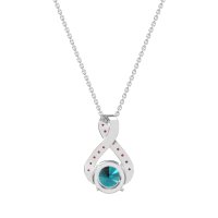 Infinity Halo Solitaire Necklace
