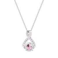 Infinity Halo Solitaire Necklace