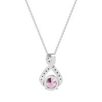 Infinity Halo Solitaire Necklace