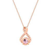 Infinity Halo Solitaire Necklace