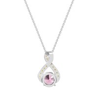 Infinity Halo Solitaire Necklace