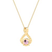 Infinity Halo Solitaire Necklace