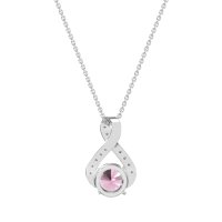 Infinity Halo Solitaire Necklace