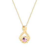 Infinity Halo Solitaire Necklace